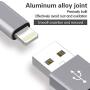 WUYA iPhone Charger, MFi Certified Lightning Cable 5 Pack (3/3/6/6/10FT) Nylon Woven with Metal Connector Compatible iPhone Xs Max/X/8/7/Plus/6S/6/SE/5S iPad - Black&White