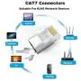 VBOR CAT7 Large Connector RJ45 Shielded Connector RJ45 Plug 50μ-Gold Plated Modular Plug 2 Piece Set for CAT7 Ethernet Cable (50 Pieces Pack) VBOR CAT7 Large Connector RJ45 Shielded Connector RJ45 Plug 50μ-Gold Plated Modular Plug 2 Piece Set for CAT7 Ethernet Cable (50 Pieces Pack)