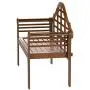 Plow & Hearth 62A79-NT Lutyens Eucalyptus Wood Garden Bench, Natural