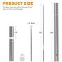 ADSDIA Metal skewers for Grilling Kabob Skewers 14'' Flat BBQ Barbecue Skewer Stainless Steel Shish Kebob Sticks Grilling Skewers Set，Reusable BBQ Sticks，20 Pack