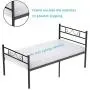 HAAGEEP Twin Bed Frame with Headboard Storage No Box Spring Needed Metal Platform Single Size Bedframe Foundation 14 Inch High HAAGEEP Twin Bed Frame with Headboard Storage No Box Spring Needed Metal Platform Single Size Bedframe Foundation 14 Inch High