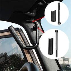 AUTOSAVER88 Front & Rear Grab Handles Roll Bar Steel Grip Compatible with Jeep Wrangler 2007-2018 JK JKU Unlimited Sports Rubicon Sahara 4 Doors (Black)