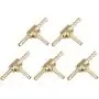 X AUTOHAUX 4mm Hose Barb Brass 3 Way Tee Connector Adaptor for Air Water Gas Oil Pipe 5pcs X AUTOHAUX 4mm Hose Barb Brass 3 Way Tee Connector Adaptor for Air Water Gas Oil Pipe 5pcs