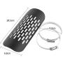 Universal Metal Exhaust Heat Shield Automotive, Motorcycle Motorbike Exhaust Muffler Pipe Heat Shield Heat Insulation Cover Heel Guard Silencer Heat Protection(Silver)
