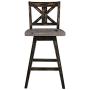 Homelegance Barstool (Set of 2) Amsonia Counter Height Swivel Stool (2 Pack), Black