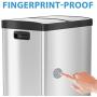 iTouchless 16 Gallon Dual Step Trash Can & Recycle, Stainless Steel Lid and Bin Body with Handle, Includes 2 x 8 Gallon (30L) Removable Buckets are Color-Coded, Soft-close and Airtight Lid iTouchless 16 Gallon Dual Step Trash Can & Recycle, Stainless Steel Lid and Bin Body with Handle, Includes 2 x 8 Gallon (30L) Removable Buckets are Color-Coded, Soft-close and Airtight Lid
