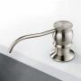GICASA Built In Deck Mount Liquid Lotion Kitchen Countertop Metal Soap Dispenser, Brushed Nickel Brass Dispenser Pump with 320ml Bottle