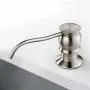 GICASA Built In Deck Mount Liquid Lotion Kitchen Countertop Metal Soap Dispenser, Brushed Nickel Brass Dispenser Pump with 320ml Bottle