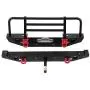 Drfeify RC Metal Front Rear Bumper with LED Lights Spare Parts Fit for Traxxax TRX-4 for SCX10II 90046 1/10 RC Model Cars