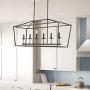 Emliviar 6-Light Kitchen Island Lighting, Modern Linear Pendant Light Fixture, Oil Rubbed Bronze Finish, P3035-6LP