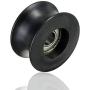 Letool 4pcs 608zz coated pa66 nylon 1.57inches bearing roller wheel 8x40x20mm U type groove pulley