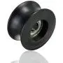 Letool 4pcs 608zz coated pa66 nylon 1.57inches bearing roller wheel 8x40x20mm U type groove pulley