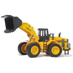 Top Race Quality Diecast Models Heavy Metal Construction Toy Tractor Vehicles, 1:40 Scale, Front Loader, TR-213D