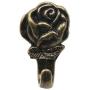 Rose Shape Push Pin Hangers Wall Hooks (24 - Pack， Antique Brass)