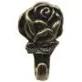 Rose Shape Push Pin Hangers Wall Hooks (24 - Pack， Antique Brass)