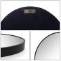 LYNSLIM 32” Black Metal Frame Round Vanity Mirror - Decorative Wall Mirror for Bedroom Bathroom Washroom Living Room Entrance Mirror (Black, 32in)