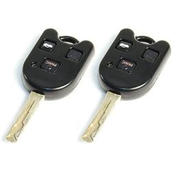 STAUBER Best Key Shell Replacement for Lexus - HYQ1512V, HYQ12BBT - NO Locksmith Required Using Your Old Key and chip! - 2 Pack (Black)