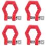 Dilwe RC Car Trailer Buckle, 4 Pcs Metal Tow Shackle Rescue Lock Catch for RC Climbing Crawler Car Accessory Parts