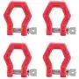 Dilwe RC Car Trailer Buckle, 4 Pcs Metal Tow Shackle Rescue Lock Catch for RC Climbing Crawler Car Accessory Parts