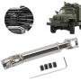 RC Drive Shaft, RC Crawler Car Metal Transmission Drive Shaft Fits for WPL 1/16 Mini Military Truck( Silver)