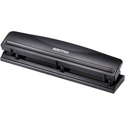 Bostitch Office HP12 3 Hole Punch, 12 Sheet Capacity, Metal,Black