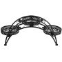 DAZONE Arch Plant Stand Metal Patio Stand Rack with 3 holder (Black)