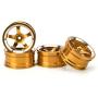 T best RC Wheel Hub, 4Pcs 1:10 Scale Quality Aluminium Alloy Remoted Control Car Wheel Rim Hubs RC Parts Accessory for HSP 94123 Touring Drift Car(Yellow)