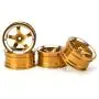 T best RC Wheel Hub, 4Pcs 1:10 Scale Quality Aluminium Alloy Remoted Control Car Wheel Rim Hubs RC Parts Accessory for HSP 94123 Touring Drift Car(Yellow)