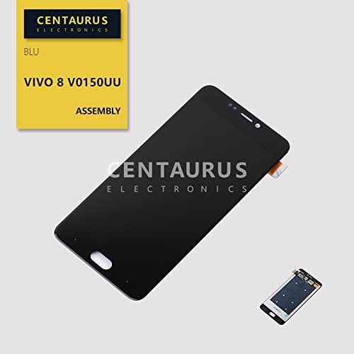 Assembly Replacement for BLU Vivo 8 V0150UU V0150LL 5.5 inch LCD Display Touch Screen Digitizer Full Replacement Part (Black)