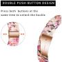 LINXUXIE Compatible with Apple Watch Bands 38mm/40mm,Resin Band Replacement Strap for Women Man with Stainless Steel Buckle for iWatch Series 6/5/4/3/2/1 Wristband (Flower Sea, 38/40mm)