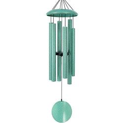 ASTARIN Wind Chimes Outdoor Deep Tone,36 Inch Large Sympathy Wind Chimes Outdoor with 6 Metal Tubes Tuned Relaxing Melody,Beautiful Memorial Windchimes Deep Tone for Mom Dad Grandma,Patina Green