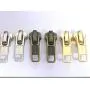 YKK #5 Lock Zipper Slider Metal Teeth Antique Mix Color Replace Part (6 Sliders)
