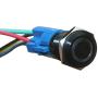 ESUPPORT 22mm 12V 5A Car Red LED Light Angel Eye Metal Push Button Switch ON OFF Socket Plug Latching Black Shell