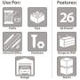 Akro-Mils 26 Drawer 10126, Plastic Parts Storage Hardware and Craft Cabinet, (20-Inch W x 6-Inch D x 10-Inch H), Black Akro-Mils 26 Drawer 10126, Plastic Parts Storage Hardware and Craft Cabinet, (20-Inch W x 6-Inch D x 10-Inch H), Black