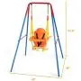 HONEY JOY Toddler Swing Set, Heavy Duty Metal A-Frame Swing Stand & High Back Baby Swing Seat with Safety Harness & Handrails, Indoor Outdoor Hanging Swing Set for Kids Boys Girls HONEY JOY Toddler Swing Set, Heavy Duty Metal A-Frame Swing Stand & High Back Baby Swing Seat with Safety Harness & Handrails, Indoor Outdoor Hanging Swing Set for Kids Boys Girls