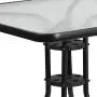 Flash Furniture 31.5 Square Tempered Glass Metal Table Flash Furniture 31.5 Square Tempered Glass Metal Table