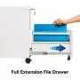 DEVAISE 3 Drawer Mobile File Cabinet with Lock, Metal Filing Cabinet Legal/Letter Size, Fully Assembled Except Wheels, White DEVAISE 3 Drawer Mobile File Cabinet with Lock, Metal Filing Cabinet Legal/Letter Size, Fully Assembled Except Wheels, White