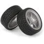 BQLZR Plastic RC 1:10 Drift Tires & Grey Aluminum Alloy 5 Spokes Wheels Pack of 4 BQLZR Plastic RC 1:10 Drift Tires & Grey Aluminum Alloy 5 Spokes Wheels Pack of 4