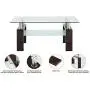 Depointer Life Glass Coffee Table, Rectangle Coffee Table for Living Room Modern Side Coffee Table with Lower Shelf,Perfect for Living Room Conversation Leisure Occasions, Metal Leg,Brown Depointer Life Glass Coffee Table, Rectangle Coffee Table for Living Room Modern Side Coffee Table with Lower Shelf,Perfect for Living Room Conversation Leisure Occasions, Metal Leg,Brown