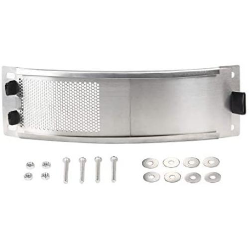 Green Egg Replacement Parts Stainless Draft Door Fits for Medium & Large Big Green Egg Grill Kamado Accessories with Punched MESH Panel Easily Adjusted Egg Bottom Vent Replacement