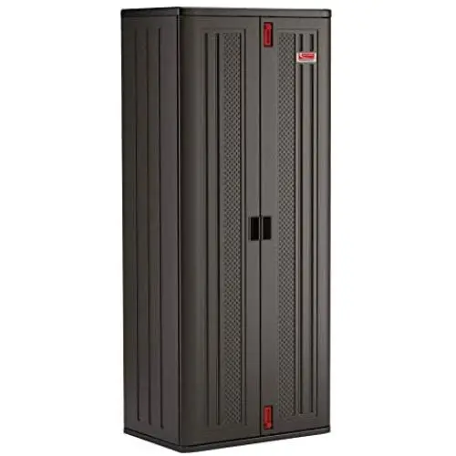 Suncast Commercial 19 Cubic Ft. Heavy-Duty Resin Cabinet with 4 Shelves, Black Suncast Commercial 19 Cubic Ft. Heavy-Duty Resin Cabinet with 4 Shelves, Black