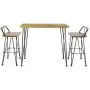 Christopher Knight Home Denali Outdoor Industrial Acacia Wood Bar Set with Finished Iron Frame, Teak Finish / Rustic Metal Christopher Knight Home Denali Outdoor Industrial Acacia Wood Bar Set with Finished Iron Frame, Teak Finish / Rustic Metal