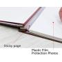 potricher 13.2x12.8 Inch Large Self Adhesive Photo Album Sticky 3x5 4x6 5x7 6x8 8x10 8.5x11 Magnetic Scrapbook Album 40 Pages Linen Cover DIY Photo Album with A Metallic Pen (Brown)