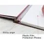 potricher 13.2x12.8 Inch Large Self Adhesive Photo Album Sticky 3x5 4x6 5x7 6x8 8x10 8.5x11 Magnetic Scrapbook Album 40 Pages Linen Cover DIY Photo Album with A Metallic Pen (Brown)