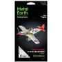 Metal Earth Fascinations ICONX Tuskegee Airmen P-51D Mustang Red Tail 3D Metal Model Kit