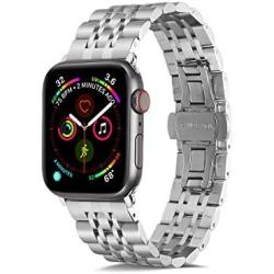 Shangpule Compatible for Apple Watch Band 38mm 42mm 40mm 44mm, Stainless Steel Metal Replacement Wrist Strap Compatible for Iwatch Series 6, Series 5, Series 4, Series 3, Series 2, Series 1