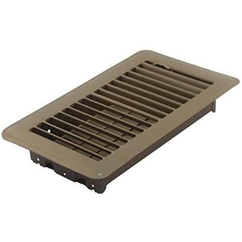Accord ABFRBR48 Floor Register with Louvered Design, 4-Inch x 8-Inch(Duct Opening Measurements), Brown