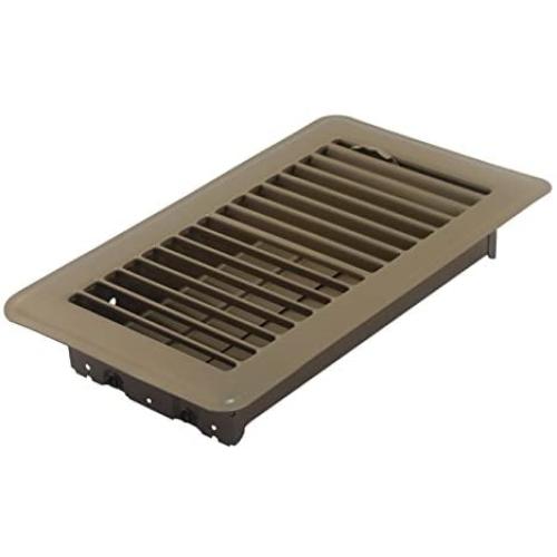 Accord ABFRBR48 Floor Register with Louvered Design, 4-Inch x 8-Inch(Duct Opening Measurements), Brown