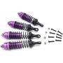 GDOOL Aluminum Alloy Shock Absorber Assembled Full Metal Oil Filled Shocks Front & Rear Replacement of SLA014 for 1/10 Slash 4x4 4WD Upgrade (4-Pack) （Purple)