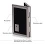 RFID Credit Card Holder Metal Wallet Stainless Steel and Pu Leather Credit Card Protector Case for Men or Women (black)